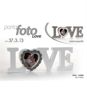 PORTAFOTO LOVE 37 X 2,5 X 13 CM COLORI ASS