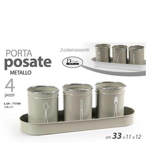 PORTAPOSATE IN LATTA 33 X 11 X 2 CM COLORI ASS