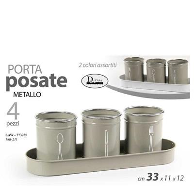 PORTAPOSATE IN LATTA 33 X 11 X 2 CM COLORI ASS