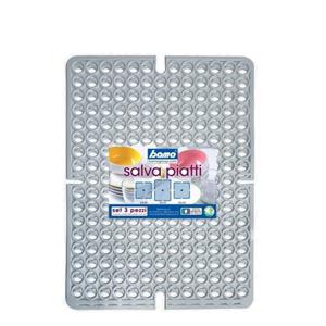 TAPPETO LAVELLO SET 3 PZ ARGENTO