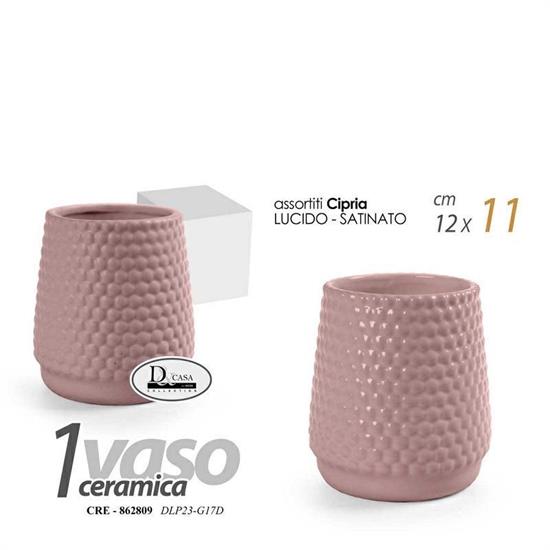 VASO CERAMICA CIPRIA 12X12X11 CM ASS SATINATO/LUCIDO