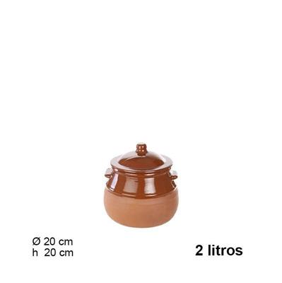 PENTOLA TERRACOTTA 2 LT CON COPERCHIO