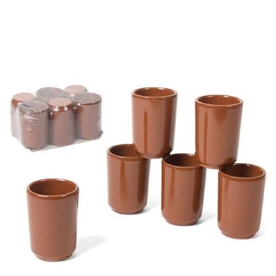 BICCHIERE DA VINO IN TERRACOTTA CONF. 6PZ