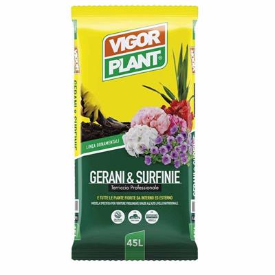 TERRICCIO SUBSTRATO DI COLTIVAZIONE GERANI E SURFINIE 45 LT