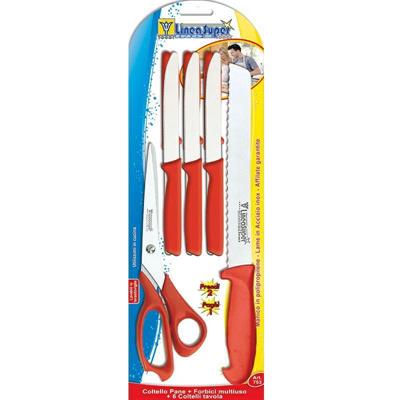 COLTELLI SET 8PZ 1 FORBICE+ 1 COLTELLO PANE+ 6PZ COLTELLO TA