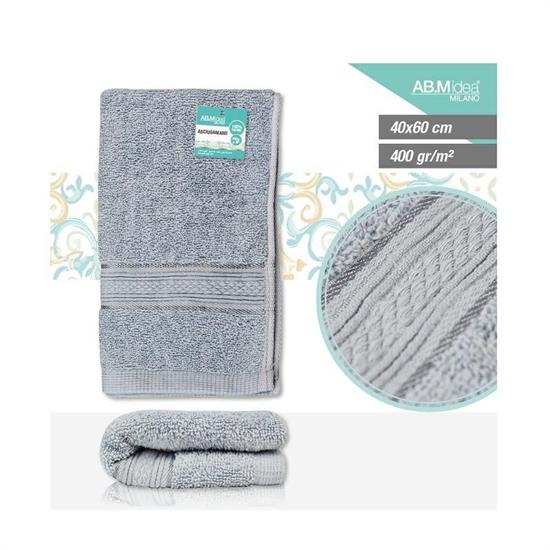 ASCIUGAMANO COTONE 400 GR 40 X 60 CM GRIGIO