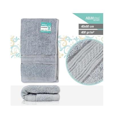 ASCIUGAMANO COTONE 400 GR 40 X 60 CM GRIGIO