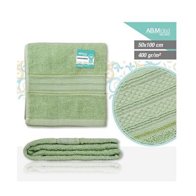 ASCIUGAMANO COTONE 400 GR 50 X 100 CM VERDE MENTA