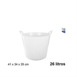 BAGNO TONDO 2 MANICI 26 LT 41 X 34 X 35 CM BIANCO