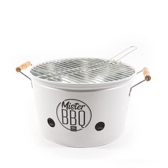 BARBECUE PORTATILE MISTER BBQ IN METALLO CON MANICI 42X35X21