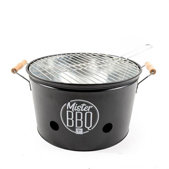 BARBECUE PORTATILE MISTER BBQ IN METALLO CON MANICI 42X35X21