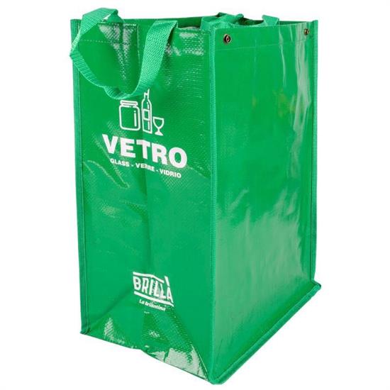 BORSA ECOBAGS VETRO 47X35X22 CM VERDE