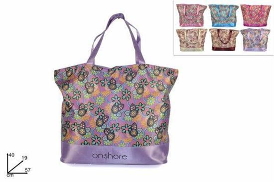 BORSA MARE FIORI 6 COLORI ASS.