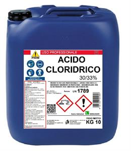 ACIDO CLORIDRICO SOLUZIONE 30/33% TANICA 10 KG