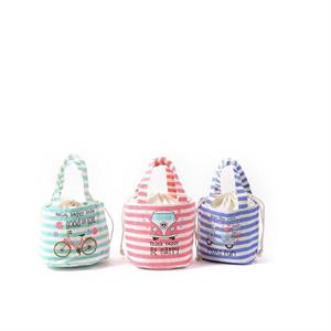 BORSA TERMICA CON LACCI CANVAS STRIPE 16/21 X 13 X H14 CM AS