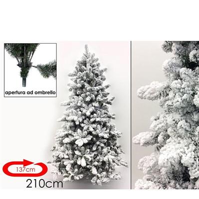 ALBERO DI NATALE INNEVATO EVEREST 210 CM 1052 PUNTE