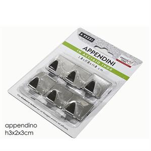 APPENDINO IN METALLO CROMATO SET 6PZ