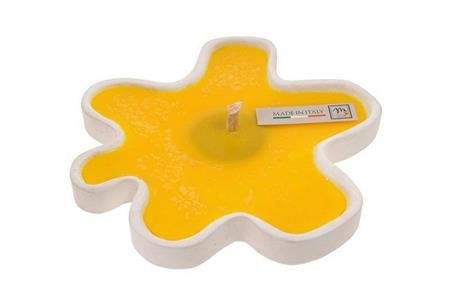 CANDELA CITRONELLA FIORE GESSO D. 20,5XH2,5CM