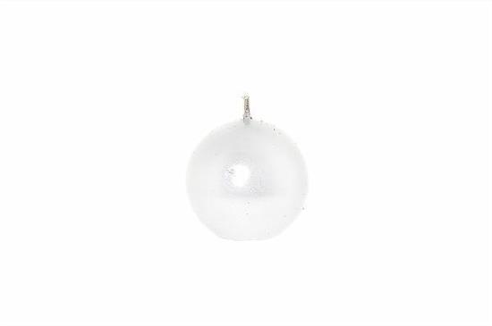 CANDELA SFERA LUCID D. 6CM COLORE ARGENTO