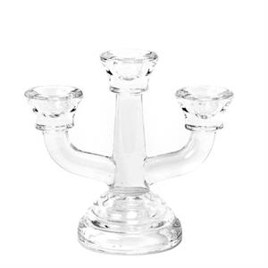 CANDELABRO IN CRISTALLO BOHEME 3 FUOCHI 7X14XH13,5 CM