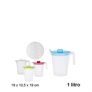 CARAFFA GRADUATA IN PLASTICA 1 LT CON COPERCHIO