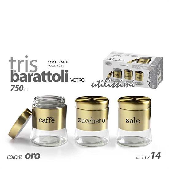 BARATTOLO ORO 11 X 14 CM 750 ML SET 3 PZ