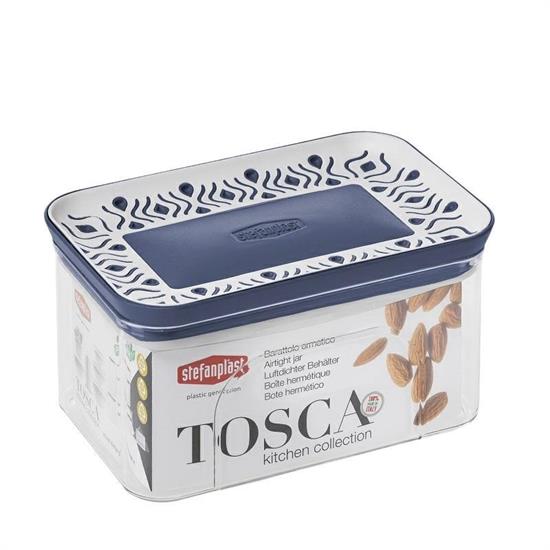 BARATTOLO TOSCA RETTANGOLARE 0,7 LT COLORE PALACE BLU/BIANCO