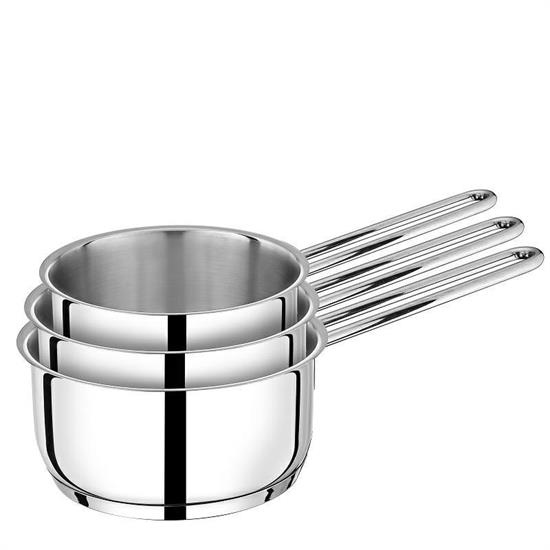 CASSERUOLA ALICE 1 MANICO INOX SET 3 PEZZI 12/14/16 CM