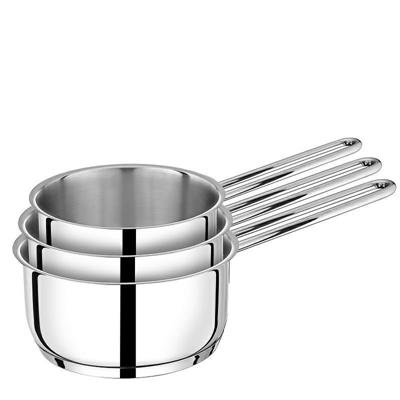 CASSERUOLA ALICE 1 MANICO INOX SET 3 PEZZI 12/14/16 CM