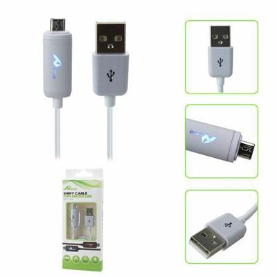 CAVO SHINY CABLE PER MICRO USB COL. BIANCO