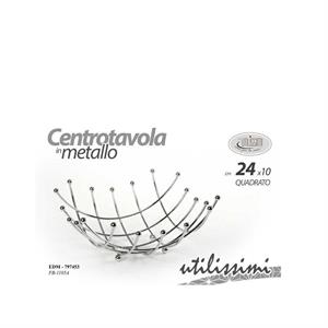 CENTROTAVOLA METALLO 24 X 24 X 10 CM