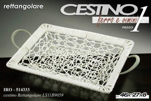 CESTINO FERRO/VIMINI RETT/OVALE 514326/3