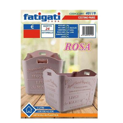 CESTINO PARIS 3 LT 15 X 19 X 14,5 CM COLORE ROSA