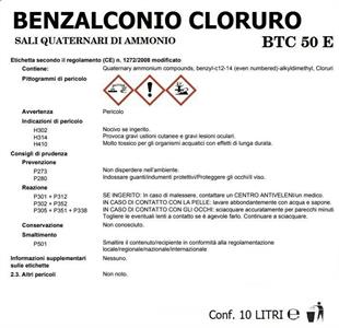 BENZALCONIO CLORURO IN TANICA DA 10LT